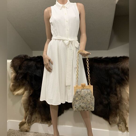 Handmade Genuine Embossed Leather Turnlock Wooden Frame Bag & 2 Strap Styles - Picture 7 of 16